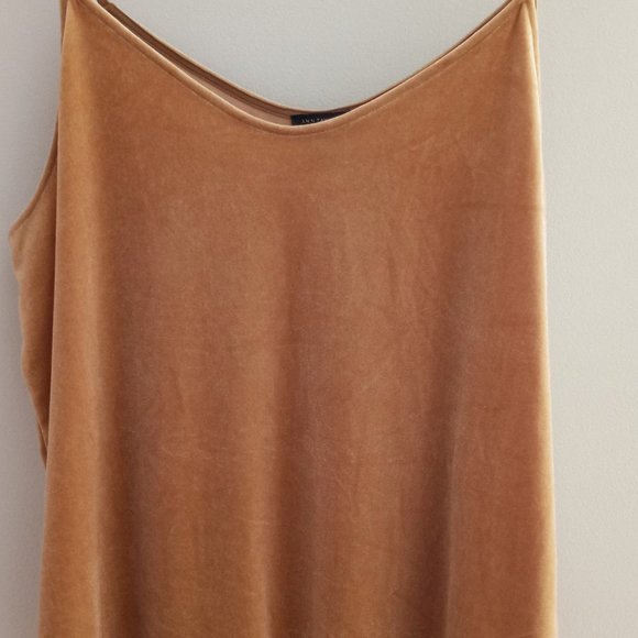 'ANN TAYLOR' XL Poly Velvet Camisole Top adjustable straps - Picture 5 of 9